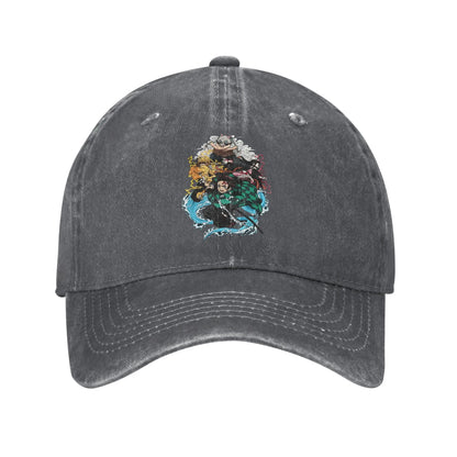 Pure Color Dad Hats Tanjiro Baseball Caps Demon Slayer