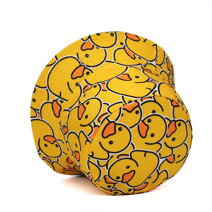 Cute Cartoon Duck Fisherman Hat Travel Beach Hat Lightweight Basin Hat