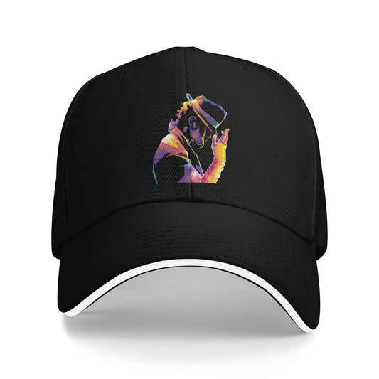 MJ King Of Pop Sandwich Hat Hip-Hop Hat Sun Hats Baseball Cap