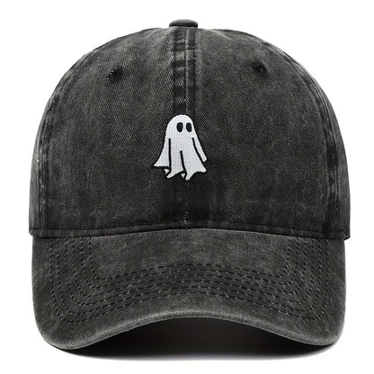 Baseball Hat With Cute Ghost Pattern Simple Style