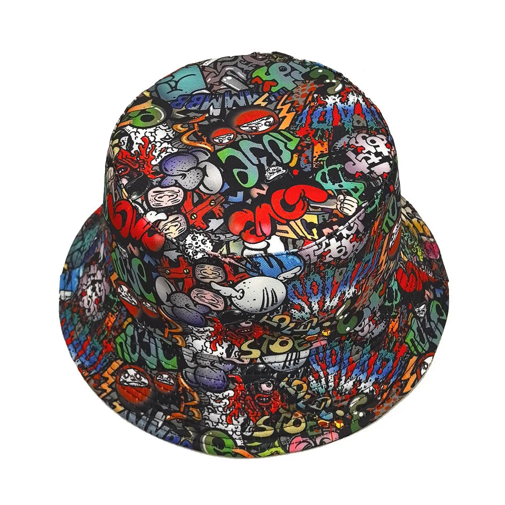 Fashion Graffiti Pattern Bucket Hat