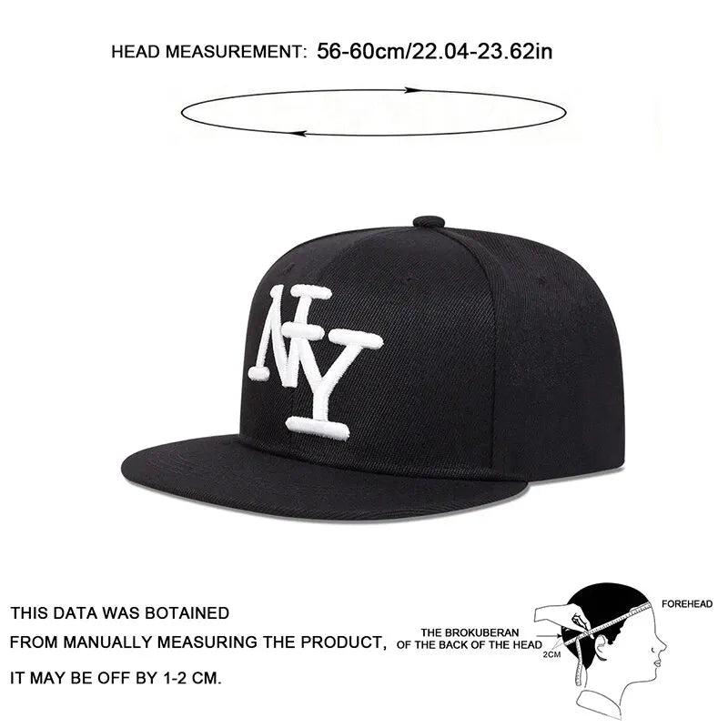 Unisex Letter Embroidery Hip-hop Hats Snapback Cap Baseball Caps Sunscreen Hat