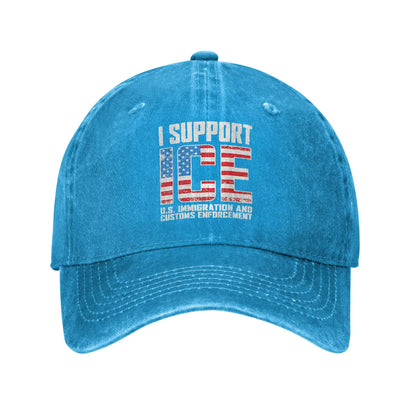 I Support ICE Us Immigration And Customs Enforcement Baseball Cap