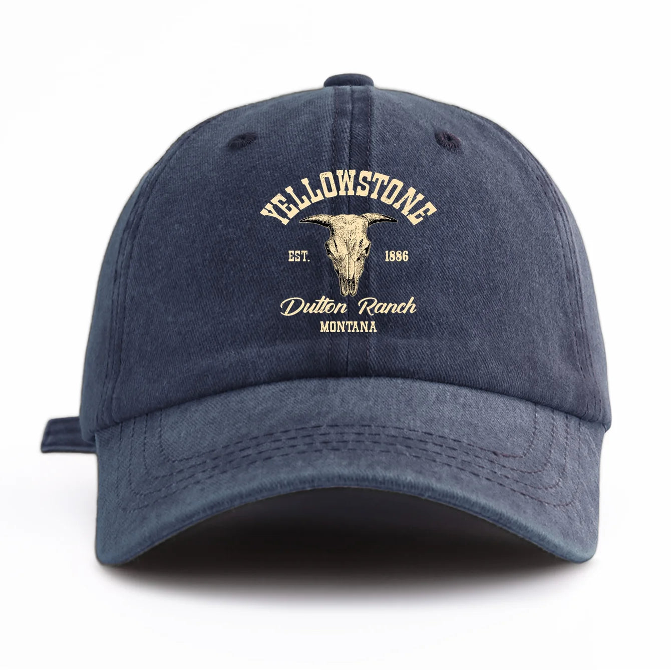 Yellowstone Print Washed Baseball Cap For Adults
