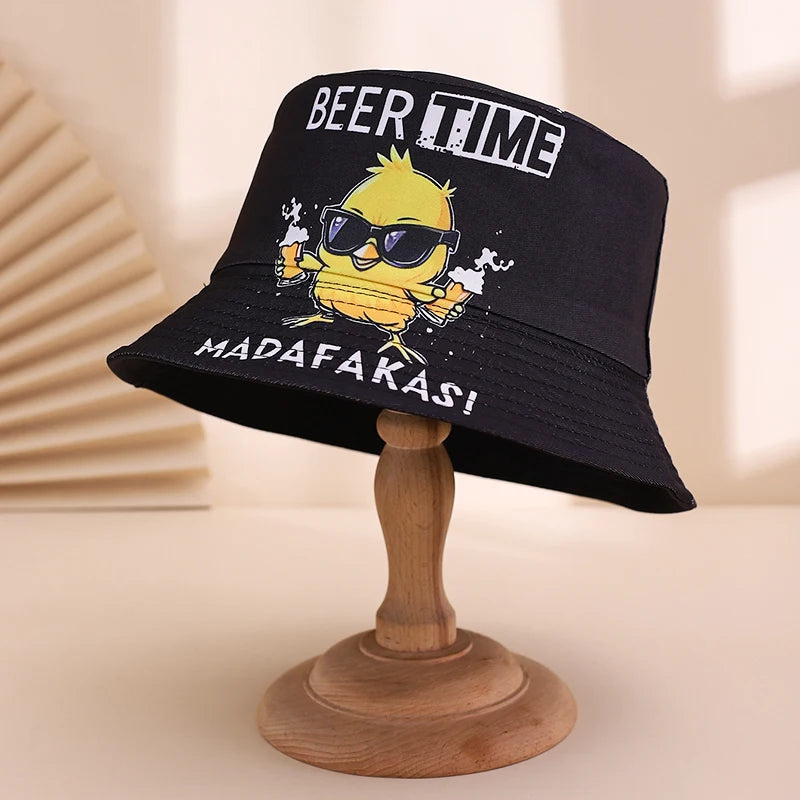 Trendy And Fashionable Printed Double-Sided Fisherman Hat