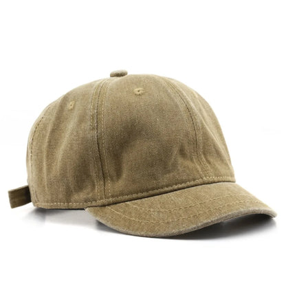 Fashion Short Brim Baseball Cap Adjustable Solid Color