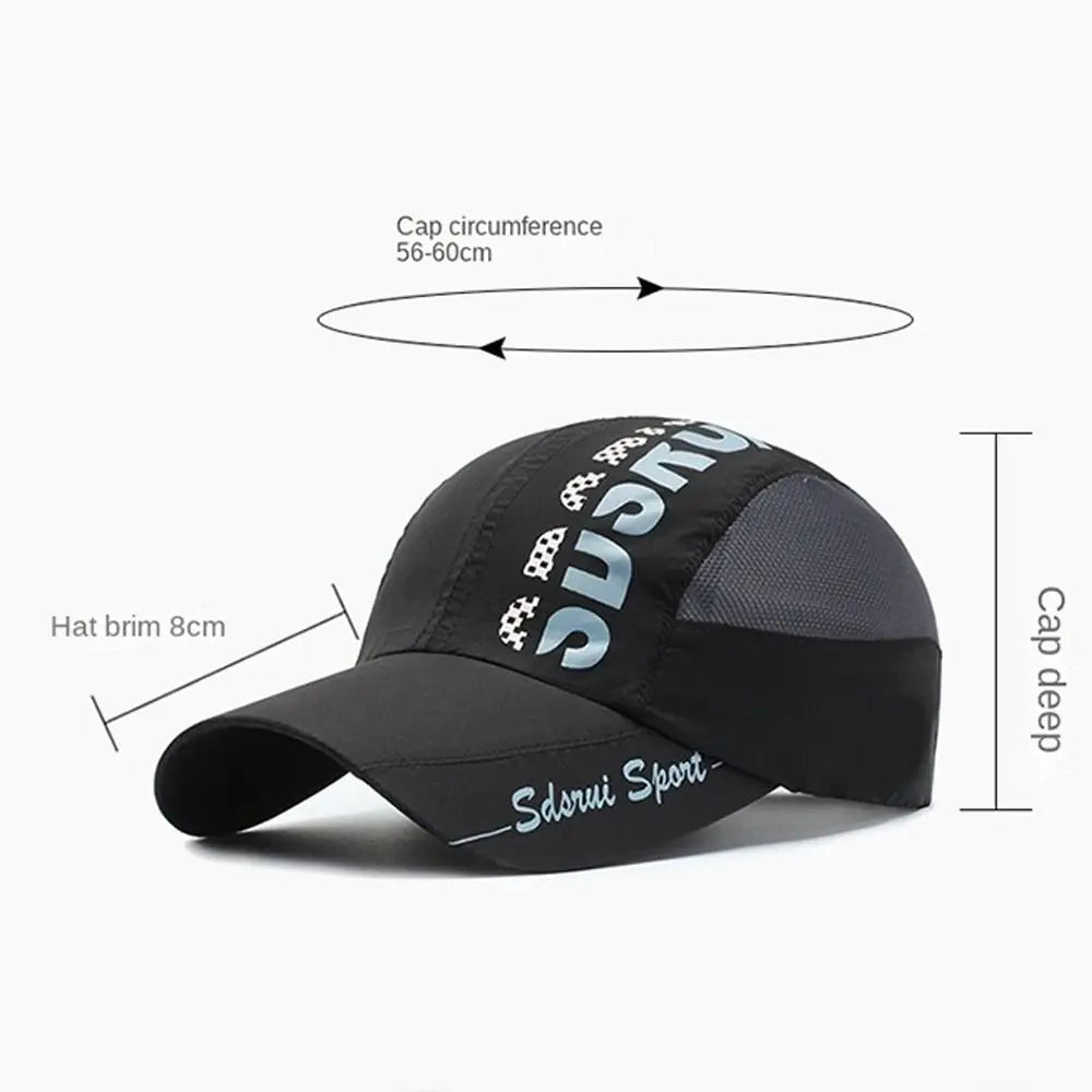 Fashion Wide Brim Mesh Baseball Cap Breathable Quick-drying Peaked Cap