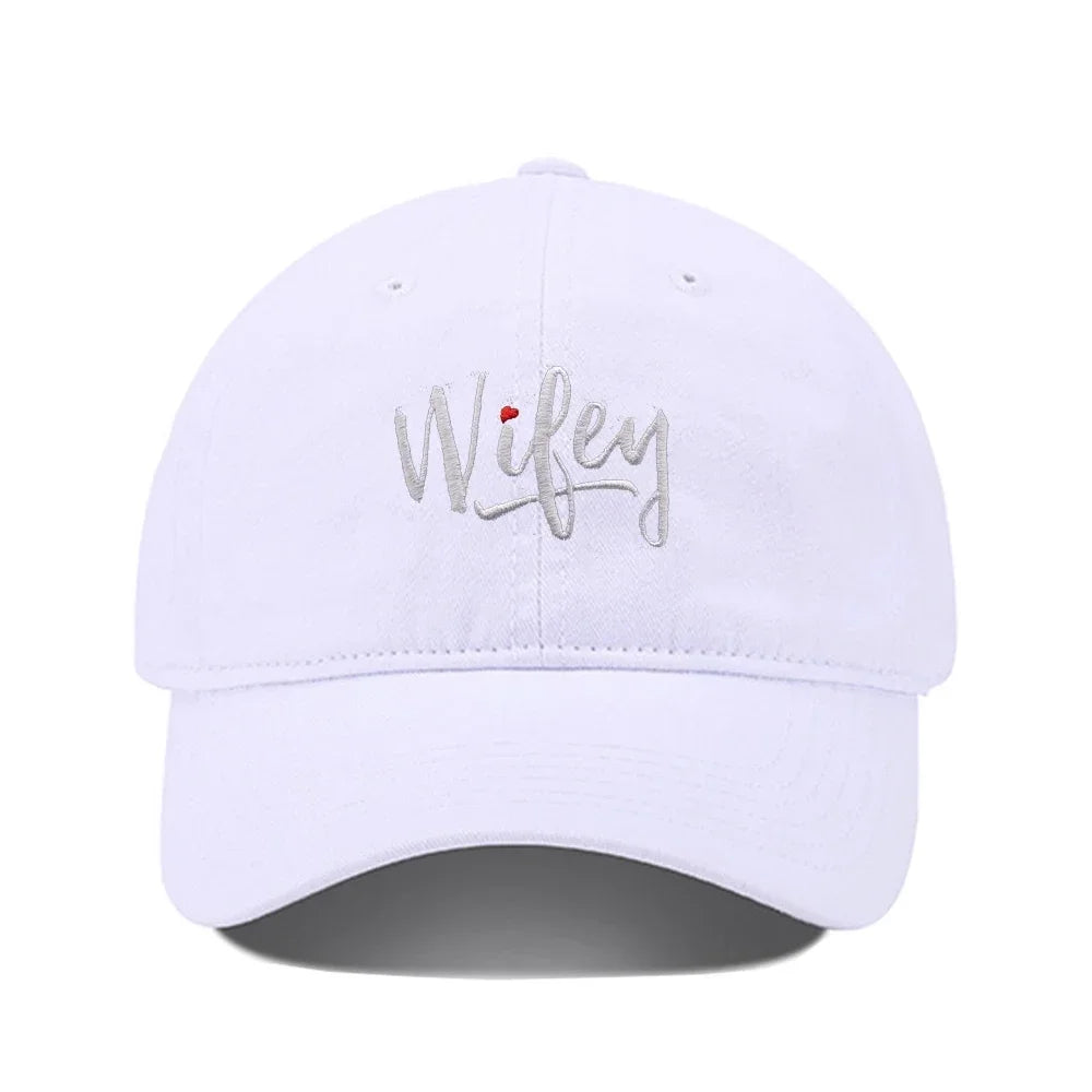 Lyprerazy Baseball Caps Wifey Unisex Embroidery Baseball Cap