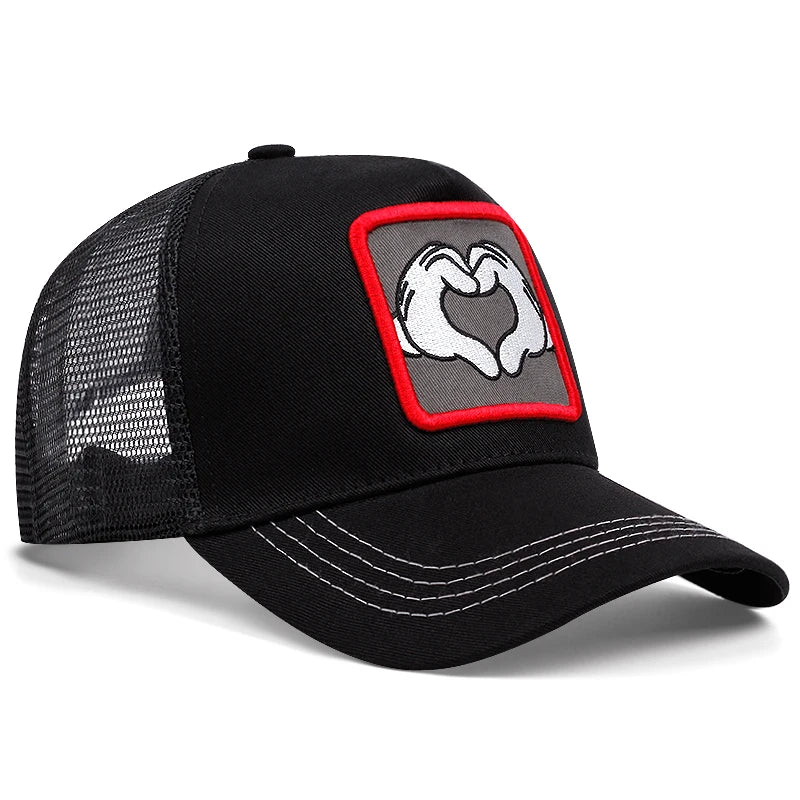 Palm To Heart Ratio Cartoon Baseball Cap Women Men
