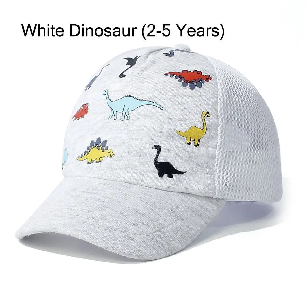 Adjustable Baseball Hat Dinosaur Printed Quick Drying Mesh Baseball Hat
