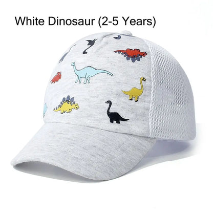 Adjustable Baseball Hat Dinosaur Printed Quick Drying Mesh Baseball Hat