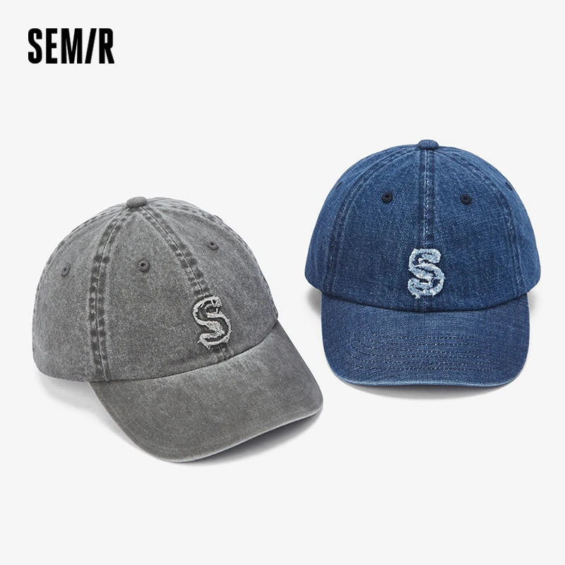 Semir Men Washed Denim Baseball Cap Cotton