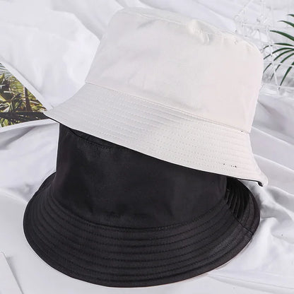 Double-sided Wearing Cap Solid Color Bucket Hat Men Women