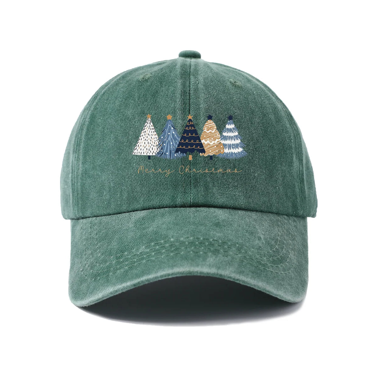 Vintage Washed Baseball Cap with Eee Merry Graphic