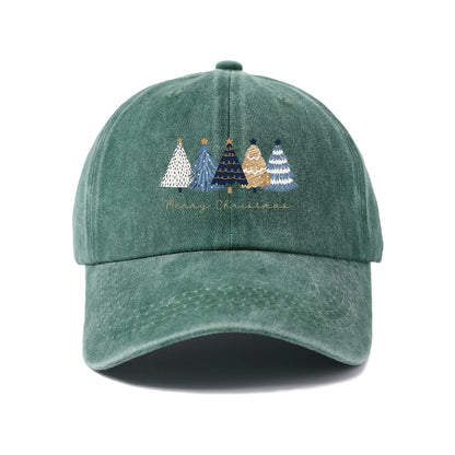 Vintage Washed Baseball Cap with Eee Merry Graphic