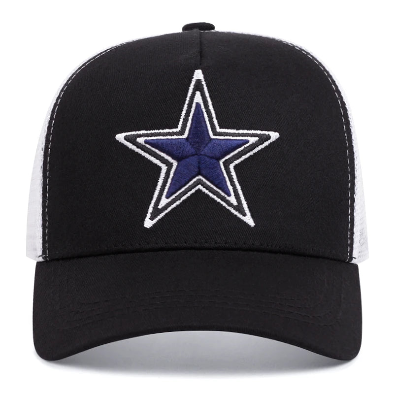 Simple Symbol Five-Pointed Star Embroidery Baseball Cap
