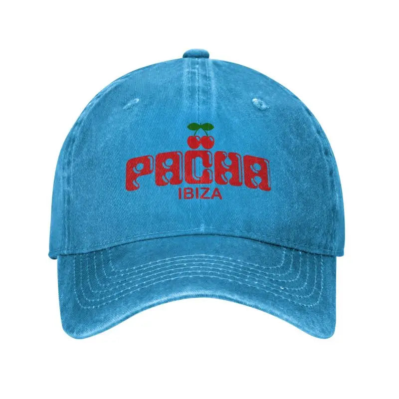 Preppy Cherry PACHA IBIZA Baseball Cap Unisex Cotton Denim