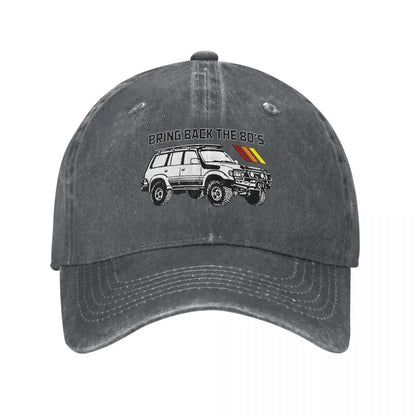 Vintage Land Car Cruiser Baseball Cap Men Women Distressed Cotton Headwear Bring Back the 80s