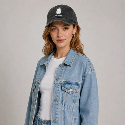 Funny Oh Sheet Ghost Graphic Baseball Cap