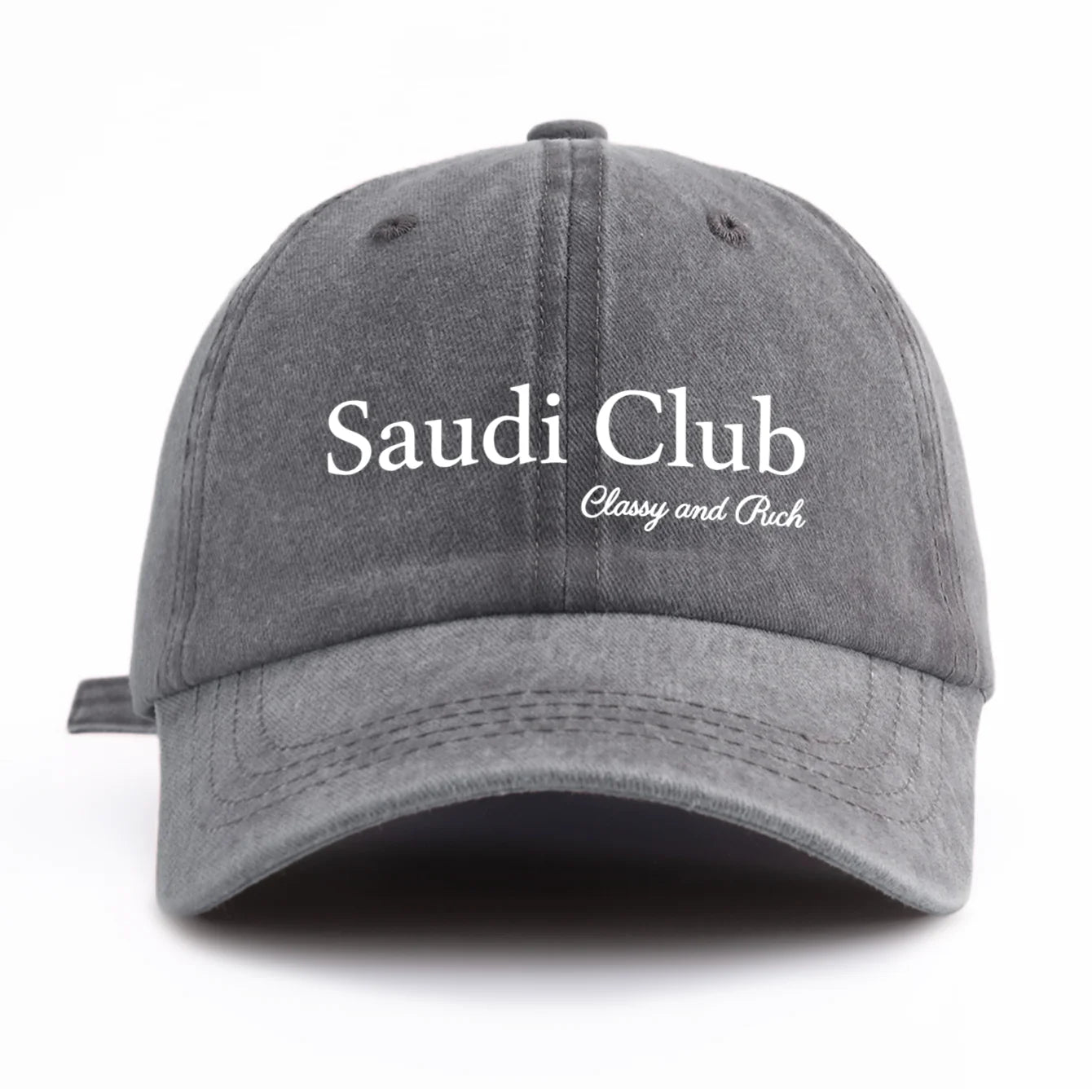 SAUDI C Print Washed Baseball Cap For Adults