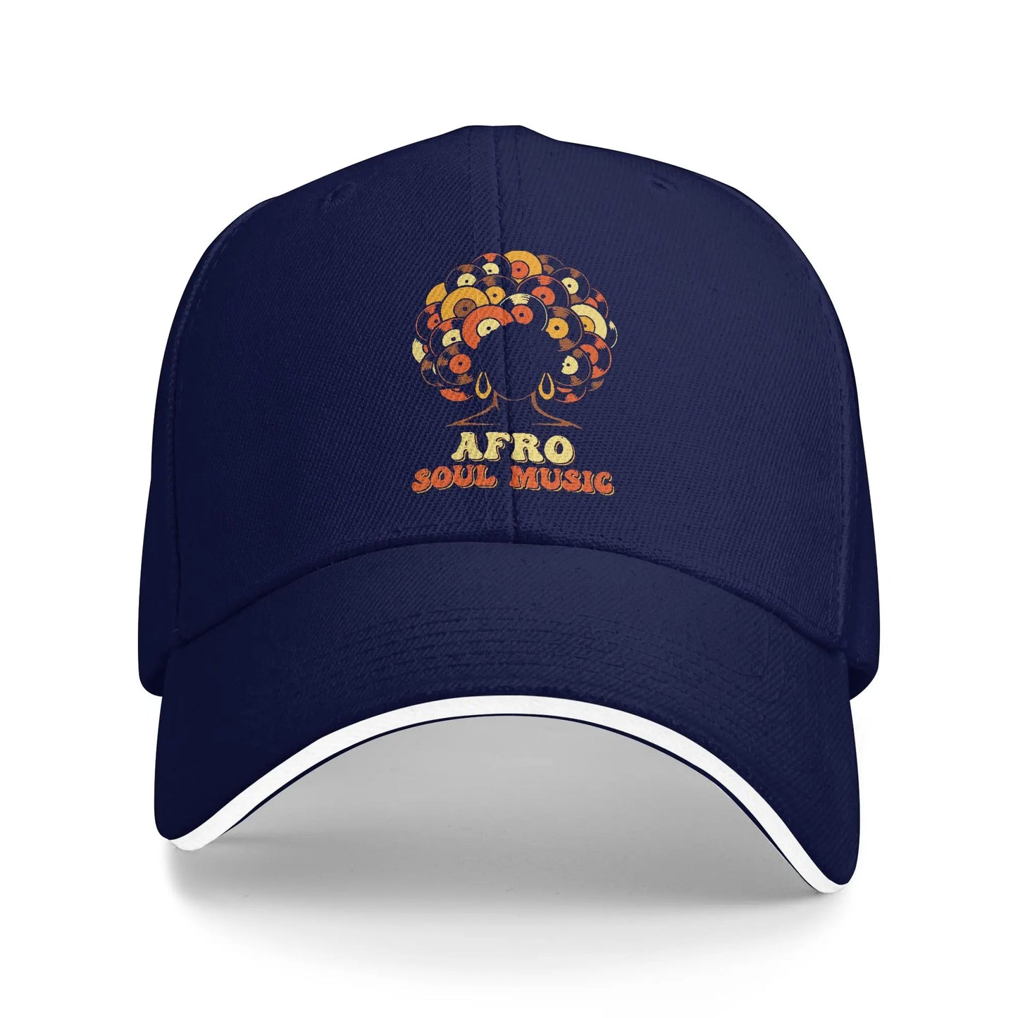 Afro Soul Music Vinyl Retro 70s 80s Funk Disco Dance Sun Baseball Cap