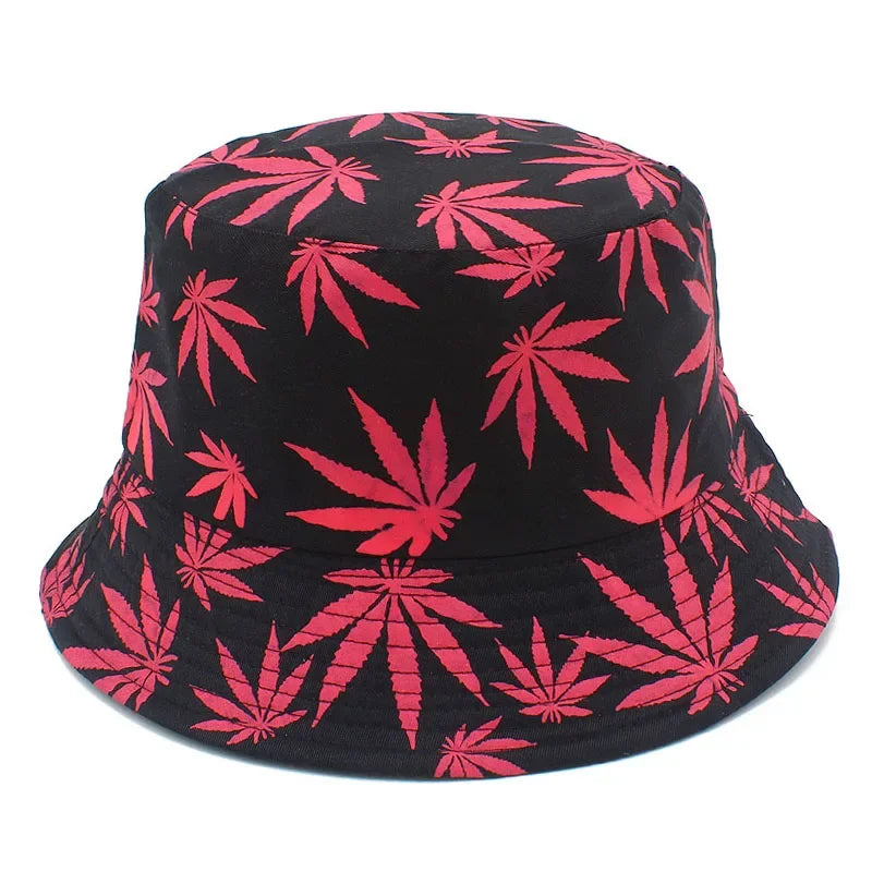 Hats Outdoor Fishman Cap Wide Brim Beach Panama Maple Leaves Sun Caps Men Women Bucket Hat