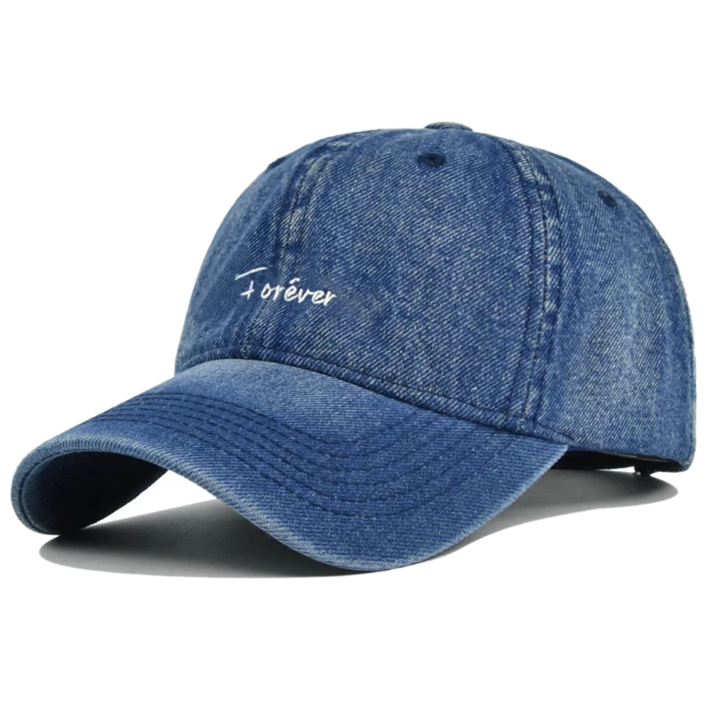 Designer Forever Embroidery Washed Baseball Cap Casquette Homme
