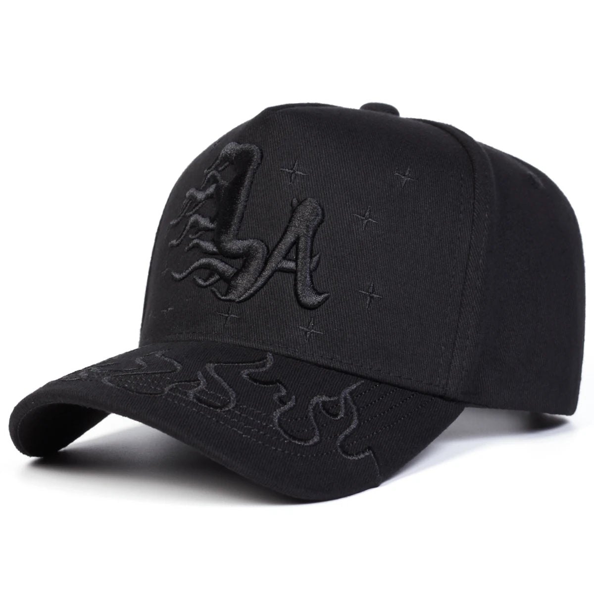 Unisex LA Flame Star Embroidery Baseball Caps