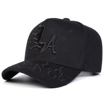 Unisex LA Flame Star Embroidery Baseball Caps