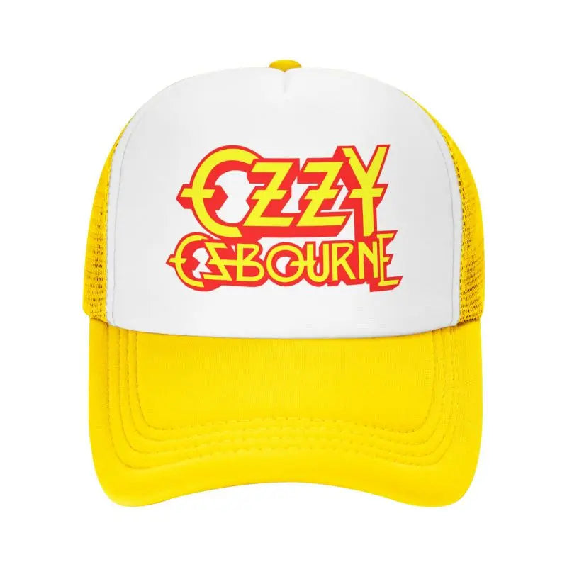 Custom Ozzy Osbourne Metal Hard Rock Print Mesh Baseball Cap