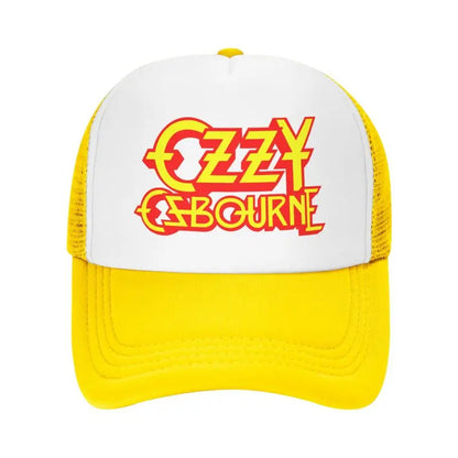 Custom Ozzy Osbourne Metal Hard Rock Print Mesh Baseball Cap