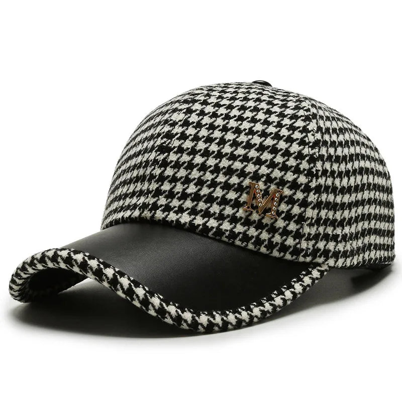 Fashions Check Baseball Cap For Women
