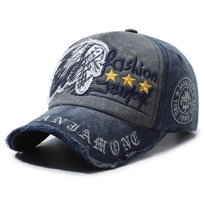 Four Seasons New Baseball Cap Retro Distressed Casual Outdoor Sports Hat