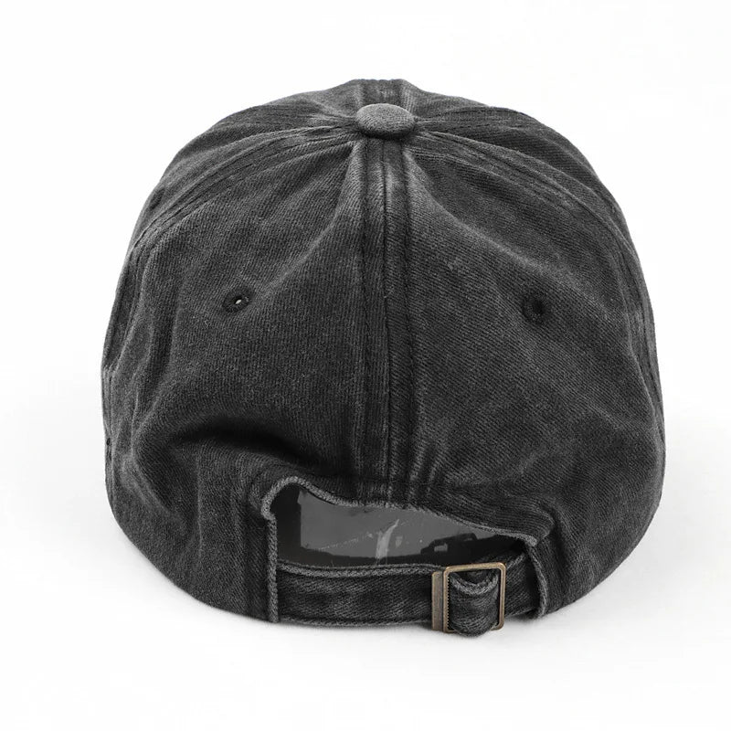 Spring Summer Hat Denim Baseball Hat Female Embroidered Peach Heart Wash Casual Korean Version