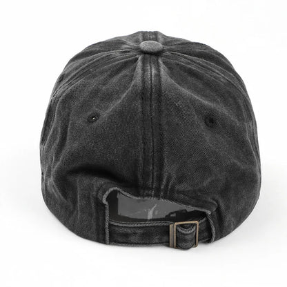 Spring Summer Hat Denim Baseball Hat Female Embroidered Peach Heart Wash Casual Korean Version