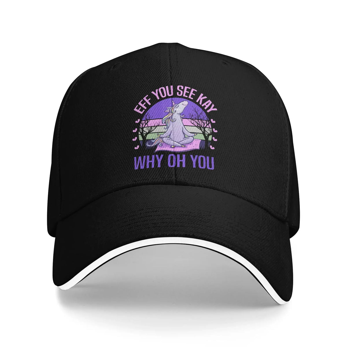 Eff You See Kay Why Oh You Yoga Cat Baseball Cap