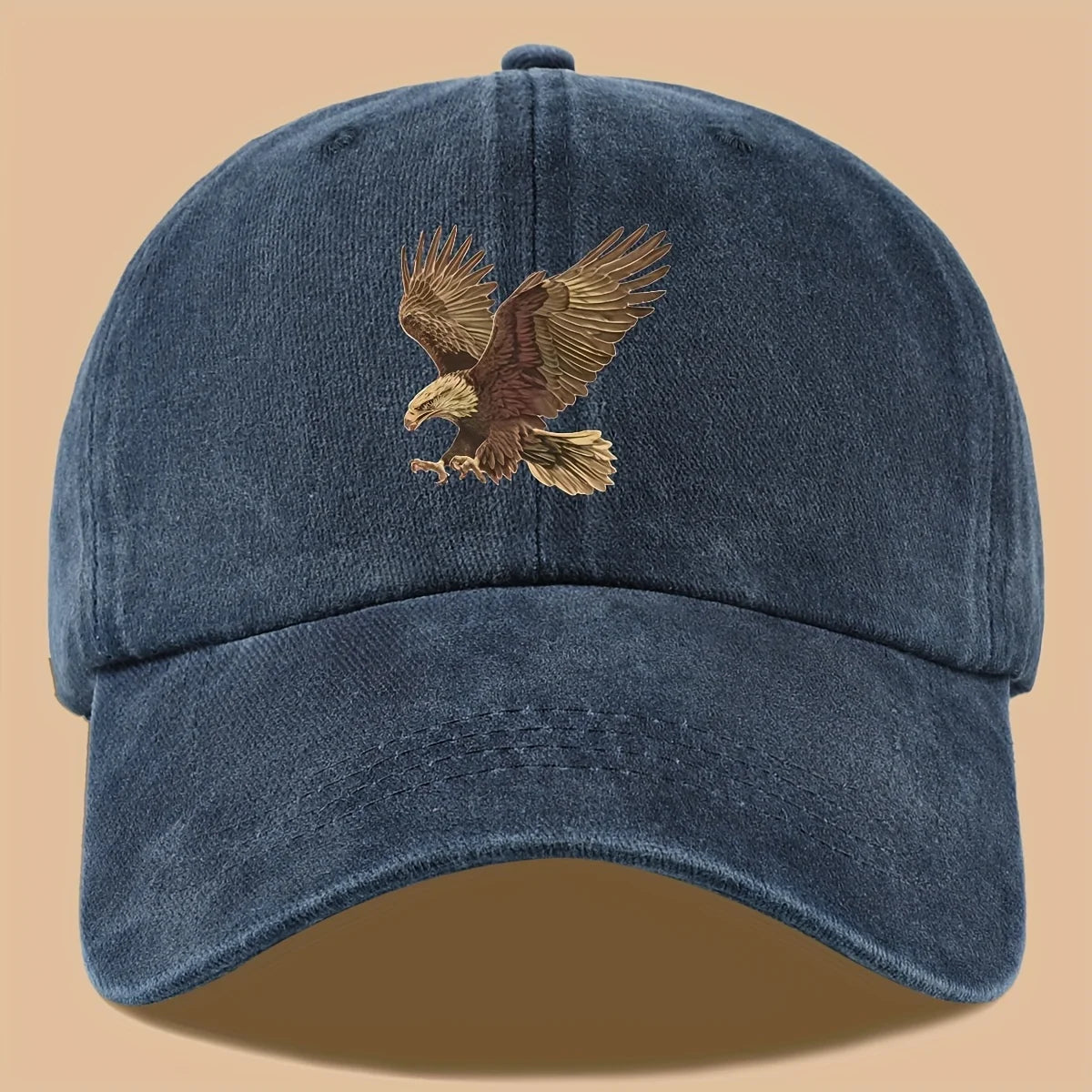 Eagle Print Baseball Cap Adjustable For Both Men And Women