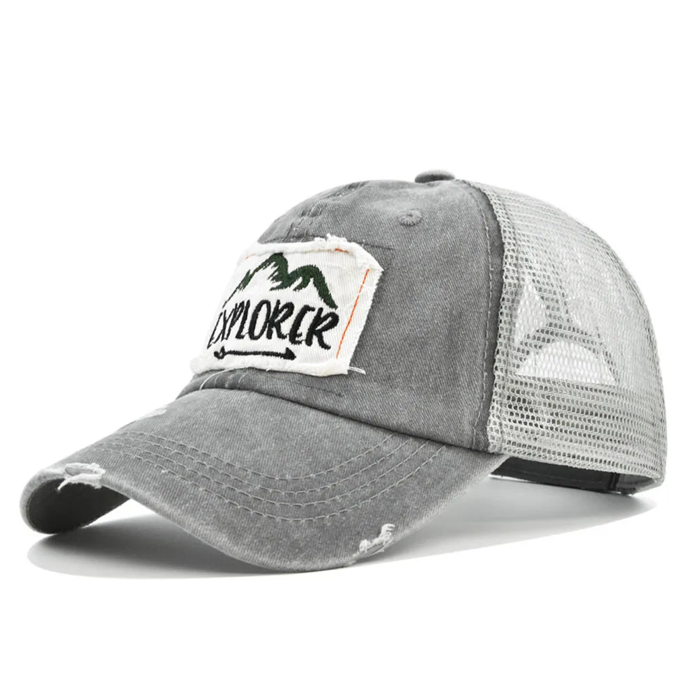 Men Women Simple Letter Patch Design Baseball Cap