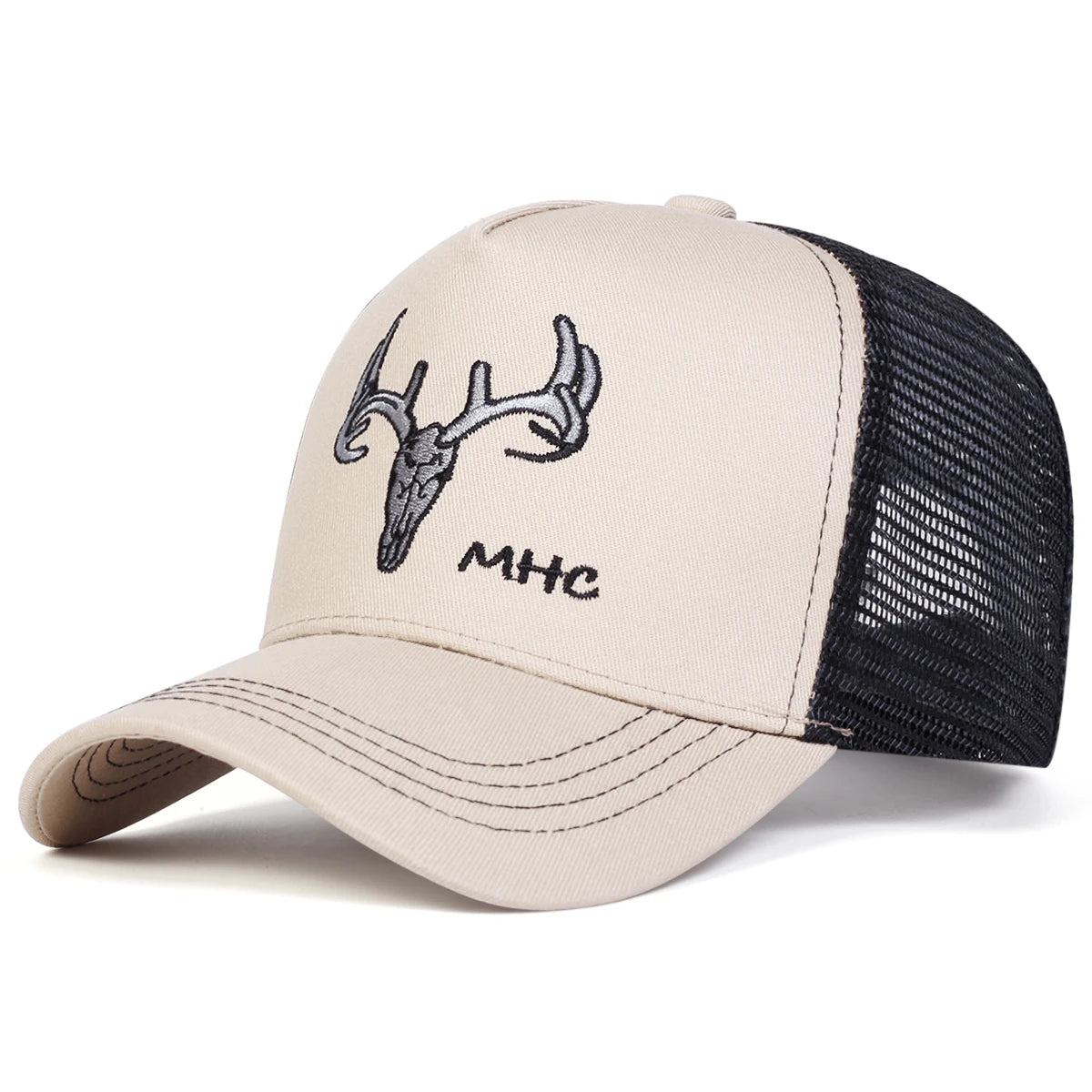 Unisex Antler Embroidery Baseball Net Caps