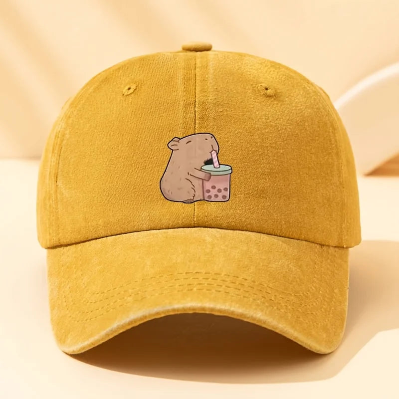 Cute Printed Baseball Cap With Fashionable Suitable For Men And Women