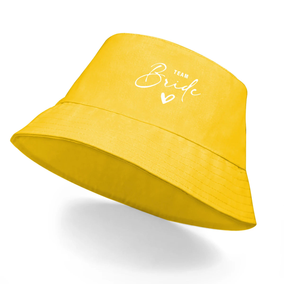 Bucket Hat With White "TEAM Bride" Printed Fisherman Cap