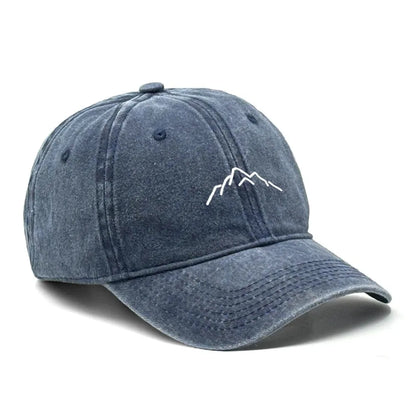 Mountaintop Print Adjustable Mountain Range Baseball Cap