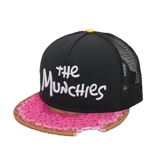 Unisex Brand Munchies In Musta Cap Summer Mesh Snapback Cap