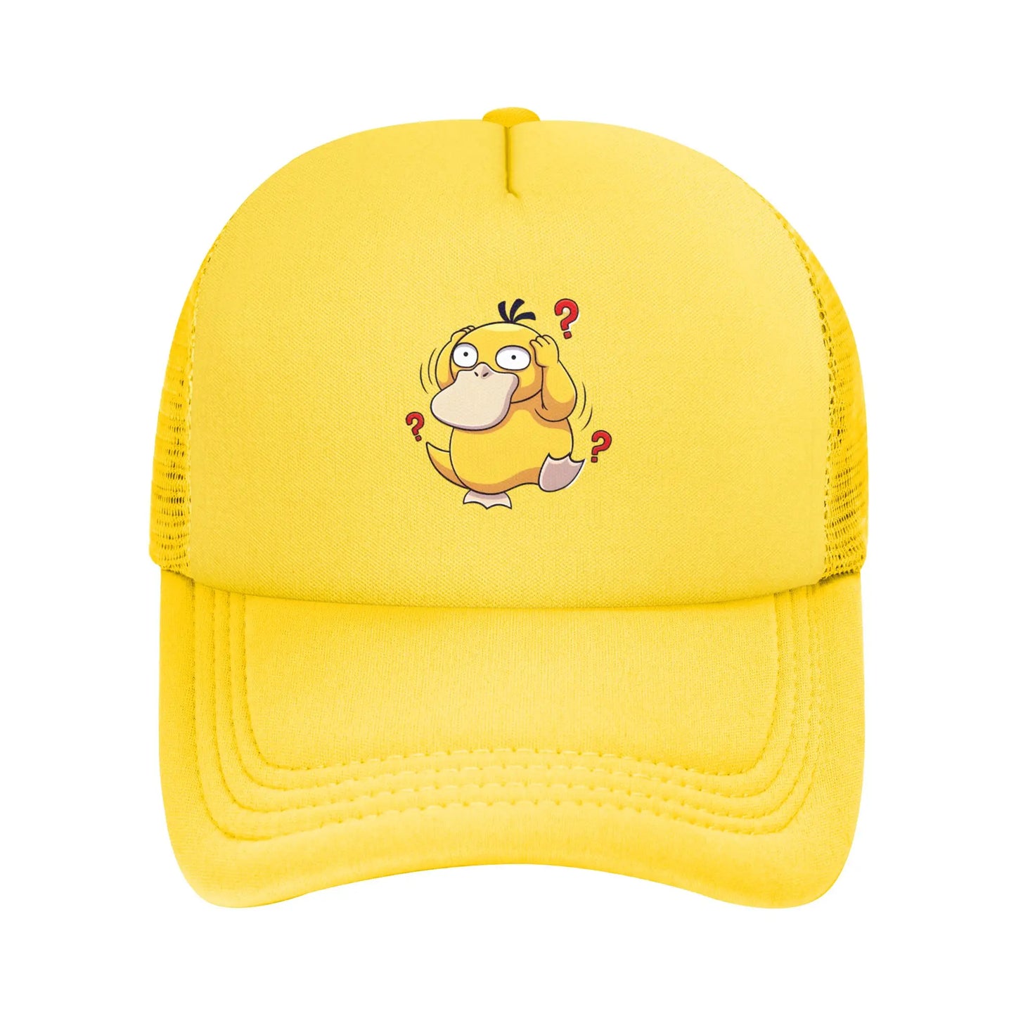 Pokemoned Yellow Duck Psyduck Trucker Caps Mesh Baseball Cap