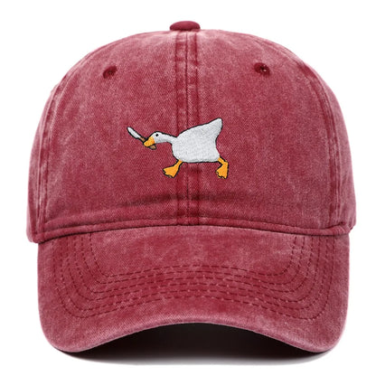 Fashion Embroidery Goose White Goose Baseball Cap