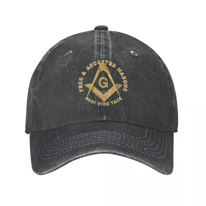 Washed Cotton Masons Masonic Freemason Baseball Caps Homme
