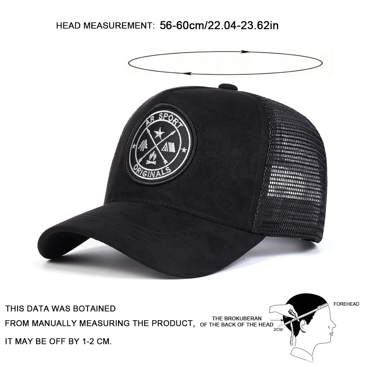 Unisex AR SPORT Letter Embroidery Baseball Caps