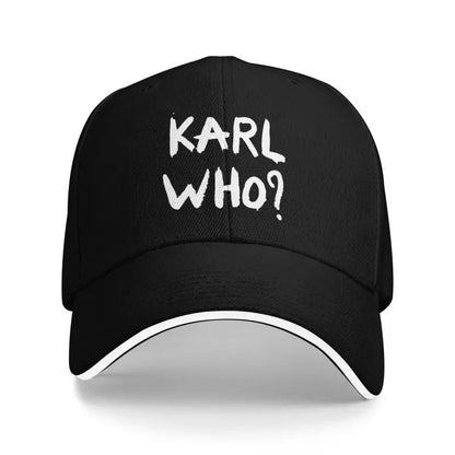 Karl Who Print Sandwich Baseball Cap Men