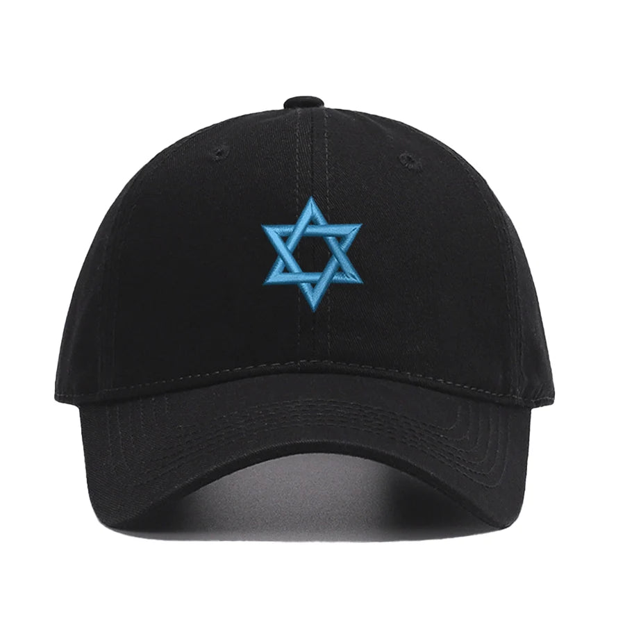 Adjustable Embroidered Blue Star of David Israel Baseball Cap