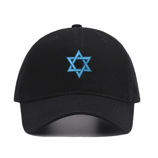 Adjustable Embroidered Blue Star of David Israel Baseball Cap